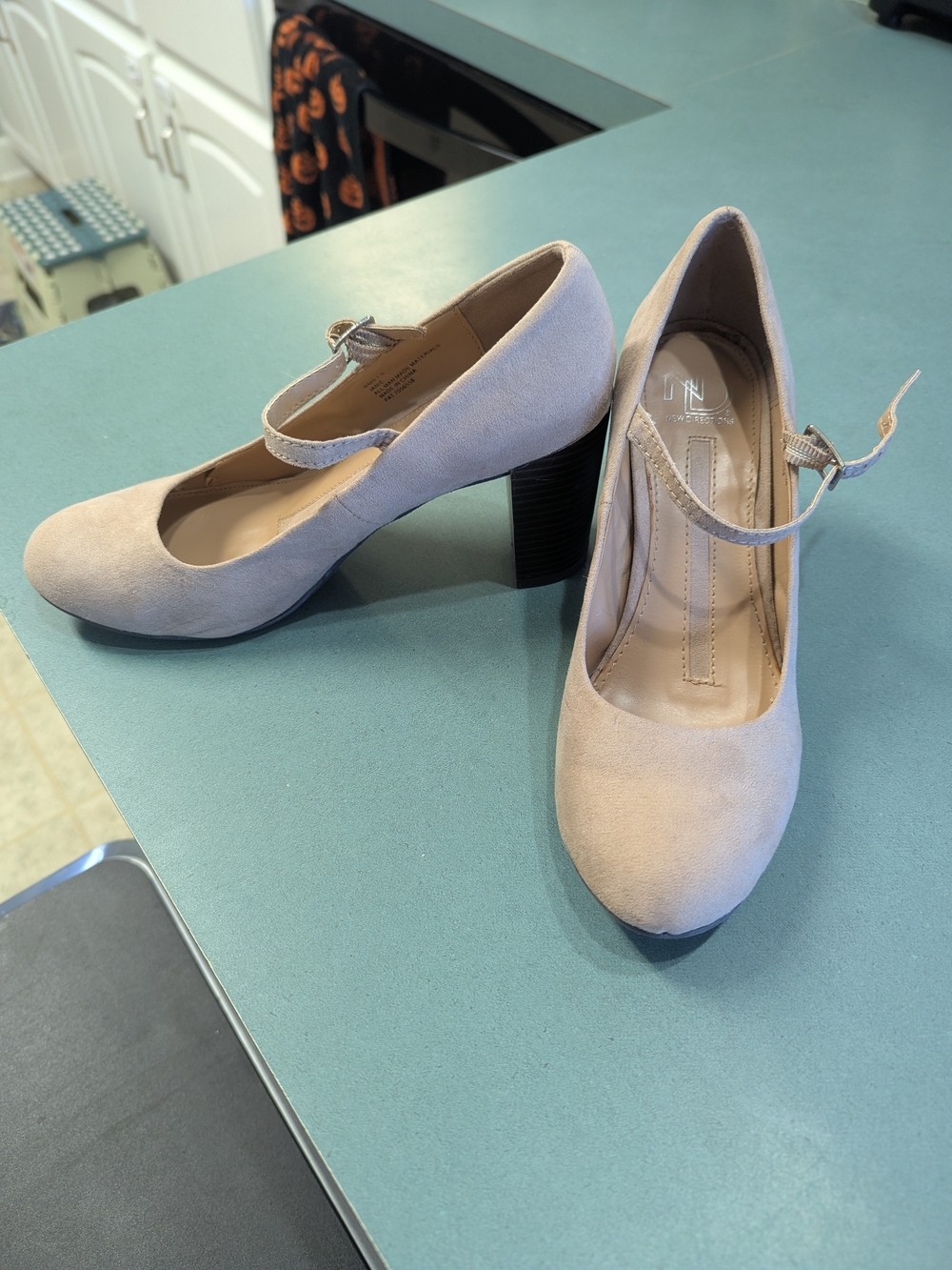 new directions Blush Pink Mary Jane Block Heel Pumps